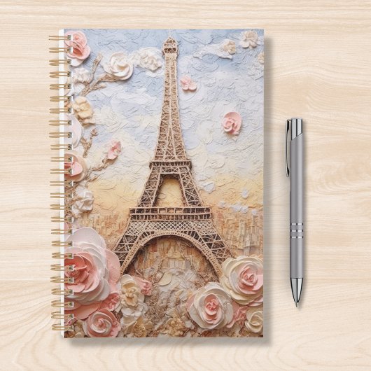 Eiffel Tower Paris France Pink Floral Planer