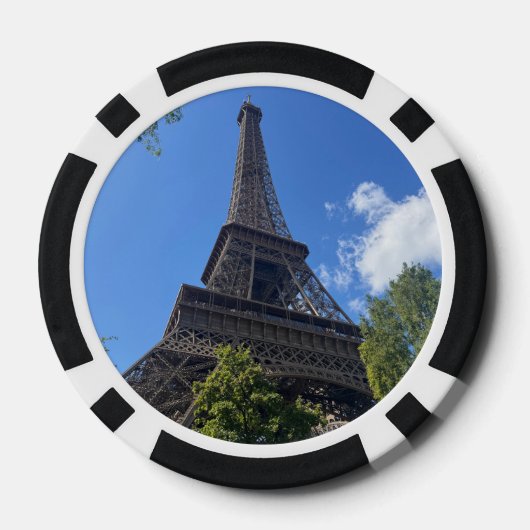 Eiffel Tower, Paris, France Pokerchips (Rückseite)