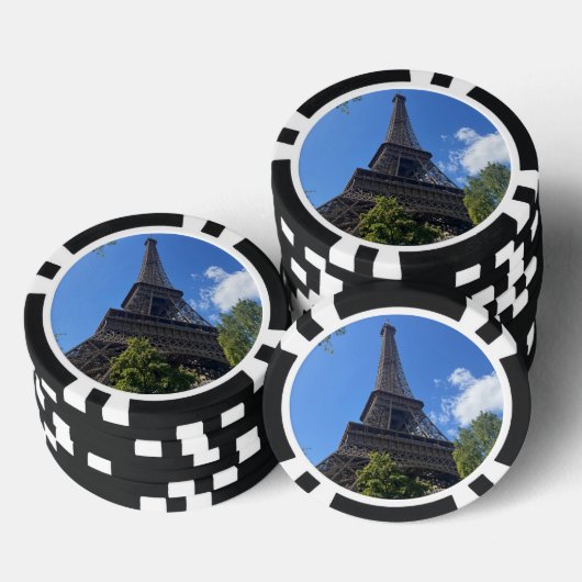 Eiffel Tower, Paris, France Pokerchips (Stapel)