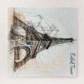 Eiffel Tower Paris France Poster Puzzle (Horizontal)