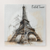 Eiffel Tower Paris France Poster Puzzle (Vertikal)