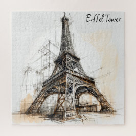Eiffel Tower Paris France Poster Puzzle