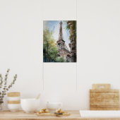 Eiffel Tower Paris Frankreich Art Print Poster (Küche)