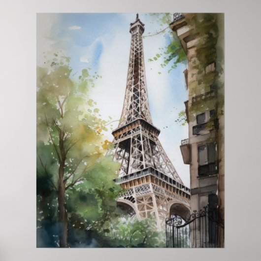 Eiffel Tower Paris Frankreich Art Print Poster (Vorne)