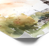 Eiffel Tower Paris Frankreich Art Print Poster (Ecke)
