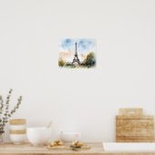 Eiffel Tower Paris Frankreich Art Print Poster (Küche)