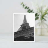 Eiffel Tower Paris Frankreich b.w Postcard Postkarte (Stehend Vorderseite)