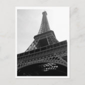 Eiffel Tower Paris Frankreich b.w Postcard Postkarte (Vorderseite)