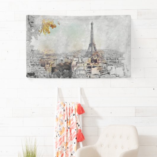 Eiffel Tower Paris Frankreich Banner - Elegante Pa (Insitu)