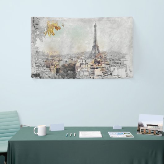Eiffel Tower Paris Frankreich Banner - Elegante Pa (Messeveranstaltung)