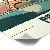 Eiffel Tower Paris Frankreich Berühmter Reiseort Poster (Ecke)