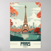 Eiffel Tower Paris Frankreich Berühmter Reiseort Poster (Vorne)