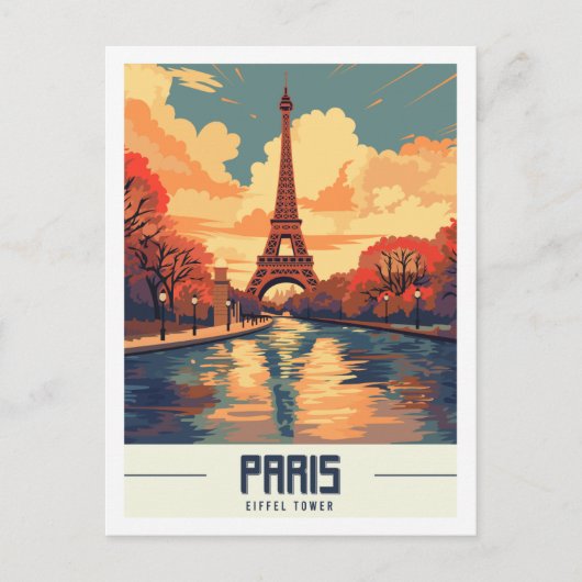 Eiffel Tower Paris Frankreich Berühmter Reiseort Postkarte (Vorderseite)