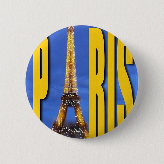 Eiffel Tower Paris Frankreich Button (Vorderseite)