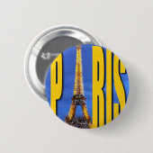 Eiffel Tower Paris Frankreich Button (Vorne & Hinten)