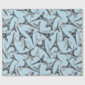 Eiffel Tower Paris Frankreich Design Geschenkpapier (Flach)