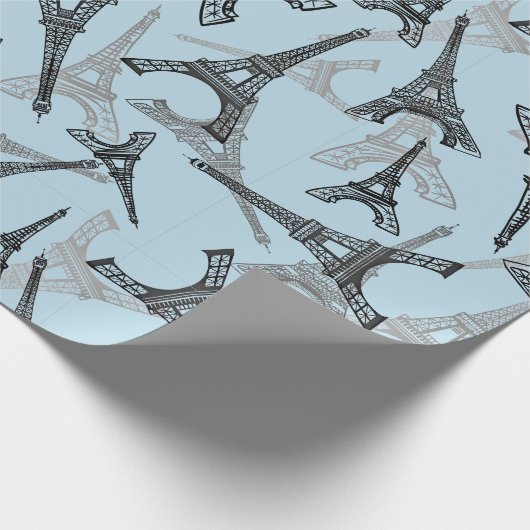 Eiffel Tower Paris Frankreich Design Geschenkpapier (Ecke)