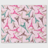 Eiffel Tower Paris Frankreich Design Geschenkpapier (Flach)