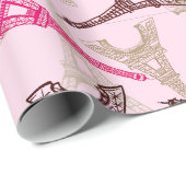 Eiffel Tower Paris Frankreich Design Geschenkpapier (Rolleneckpunkt)