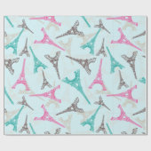 Eiffel Tower Paris Frankreich Design Geschenkpapier (Flach)