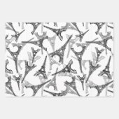 Eiffel Tower Paris Frankreich Design Geschenkpapier Set (Vorderseite 3)