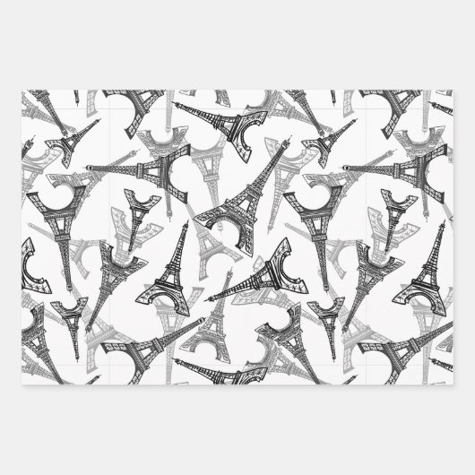 Eiffel Tower Paris Frankreich Design Geschenkpapier Set (Vorderseite 3)