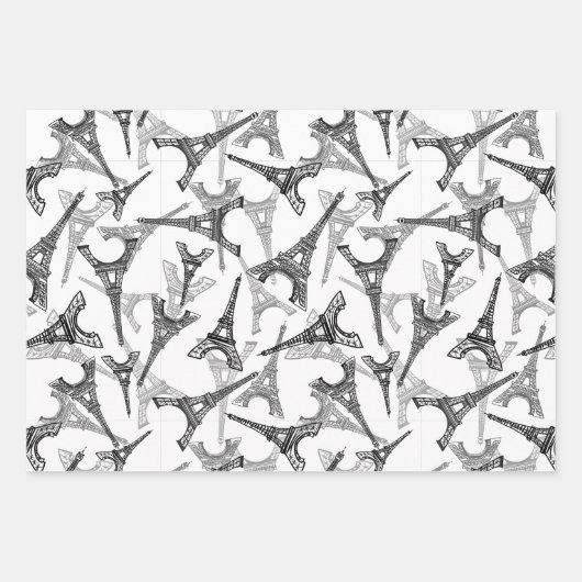 Eiffel Tower Paris Frankreich Design Geschenkpapier Set (Vorderseite 2)