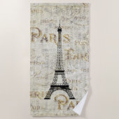 Eiffel Tower Paris Frankreich Design Strandtuch (Vorderseite)