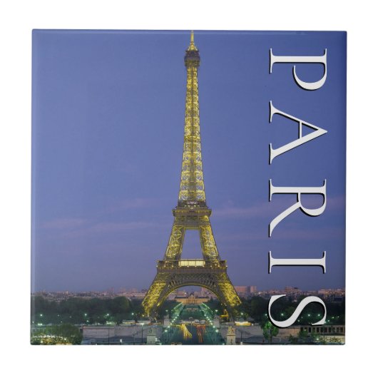 Eiffel Tower | Paris, Frankreich Fliese (Vorderseite)