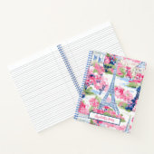 Eiffel Tower Paris Frankreich Floral School Notizblock (Innenseite)