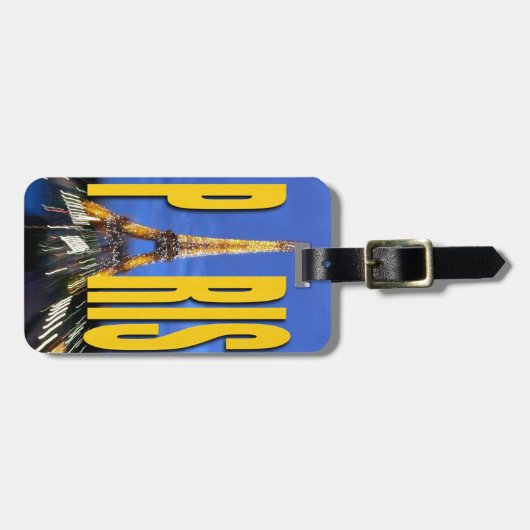 Eiffel Tower Paris Frankreich Gepäckanhänger (Vorderseite horizontal)