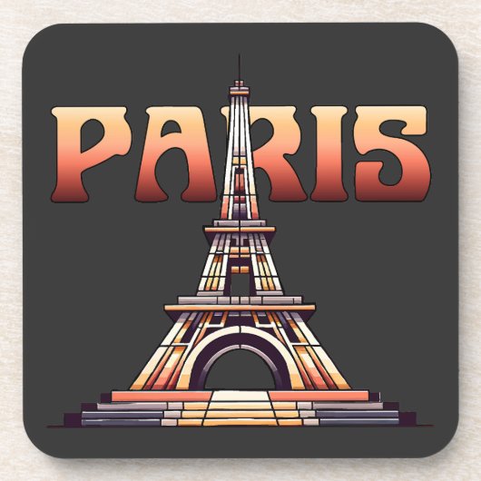 Eiffel Tower Paris Frankreich Getränkeuntersetzer (Vorderseite)