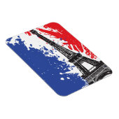 Eiffel Tower | Paris, Frankreich | Grunge Flag Magnet (Rechte Seite)