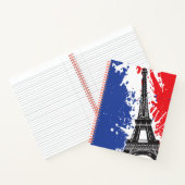 Eiffel Tower | Paris, Frankreich | Grunge Flag Notizblock (Innenseite)