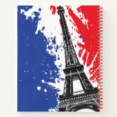 Eiffel Tower | Paris, Frankreich | Grunge Flag Notizblock (Rückseite)