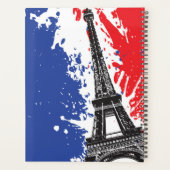 Eiffel Tower | Paris, Frankreich | Grunge Flag Planer (Rückseite)
