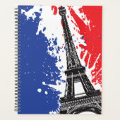 Eiffel Tower | Paris, Frankreich | Grunge Flag Planer (Vorderseite)