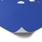 Eiffel Tower | Paris, Frankreich | Grunge Flag Poster (Ecke)