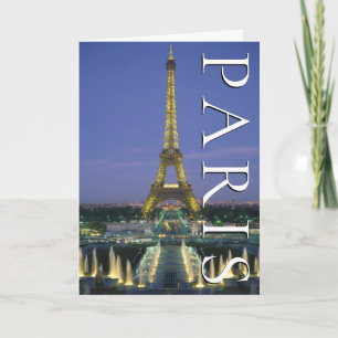 Eiffel Tower   Paris, Frankreich   Happy Birthday Karte