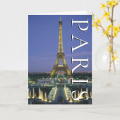 Eiffel Tower | Paris, Frankreich | Happy Birthday Karte (Gelbe Blume)