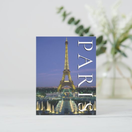 Eiffel Tower | Paris, Frankreich | Happy Birthday Postkarte (Stehend Vorderseite)