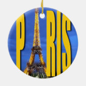 Eiffel Tower Paris Frankreich Keramik Ornament (Hinten)