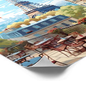 Eiffel Tower Paris Frankreich Kunst, Dichtung und  Poster (Ecke)