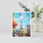 Eiffel Tower Paris Frankreich Kunst, Dichtung und  Postkarte (Stehend Vorderseite)