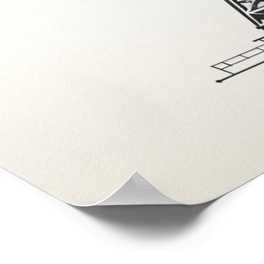 Eiffel Tower Paris Frankreich Minimalistische Lini Poster (Ecke)