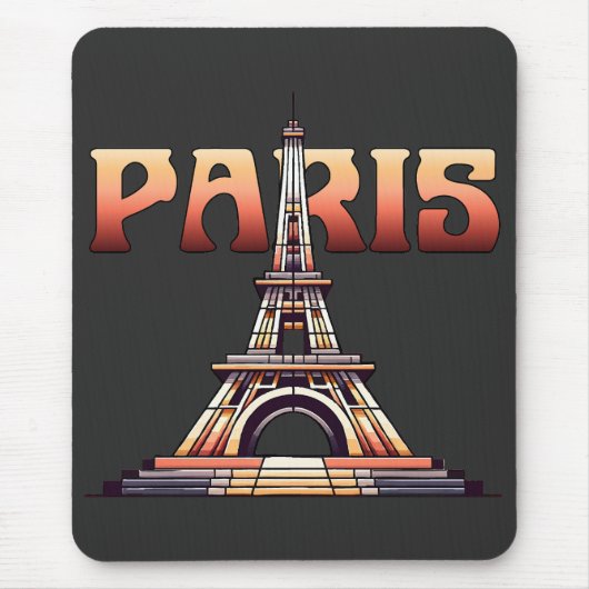 Eiffel Tower Paris Frankreich Mousepad (Vorne)