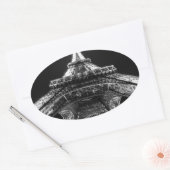 Eiffel Tower Paris Frankreich Ovaler Aufkleber (Umschlag)