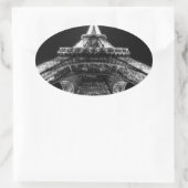 Eiffel Tower Paris Frankreich Ovaler Aufkleber (Tasche)