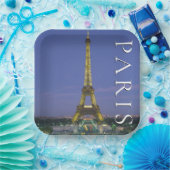 Eiffel Tower | Paris, Frankreich Pappteller (Party)