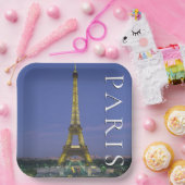 Eiffel Tower | Paris, Frankreich Pappteller (Party)